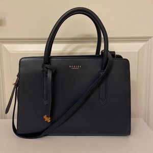 RADLEY LONDON - Navy crossbody satchel leather handbag